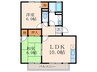 クレール徳力Ⅱ 2LDKの間取り