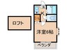 サンワパレス折尾Ⅲ 1Kの間取り
