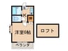 サンワパレス折尾Ⅲ 1Kの間取り
