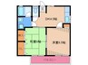 ワイズテリア新宮 2DKの間取り