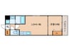 Alivis南福岡South 1LDKの間取り