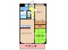 オベールジュ宗像 2LDKの間取り