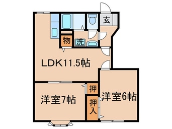 間取図 シャルマン桃源