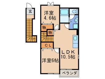 間取図 クレストールアサノＢ