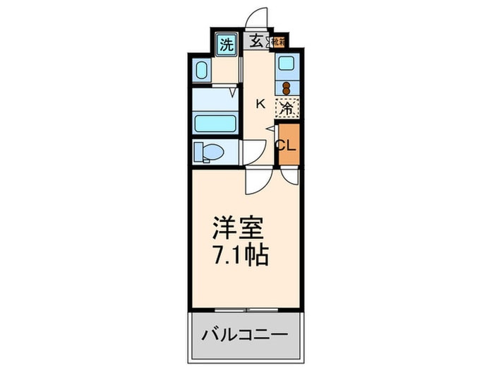 間取り図 ｻｳﾞｫｲｻﾞ・ﾊﾟｰﾑｽﾄﾘｰﾄ（802）