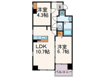 間取図 エトゥ－ル博多駅前