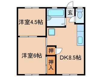 間取図 リバティ直方