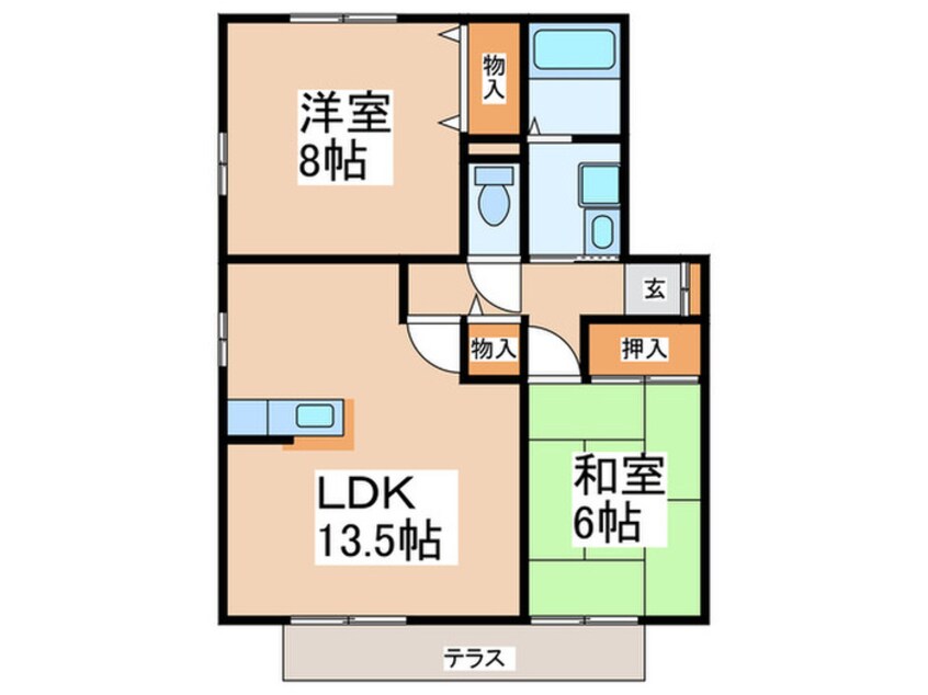 間取図 プラムヒルズB棟