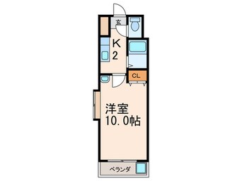 間取図 ニュ－エバ－グリ－ン八幡