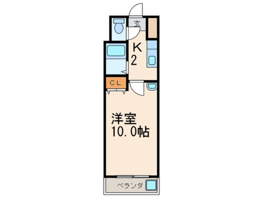 間取図 ニュ－エバ－グリ－ン八幡