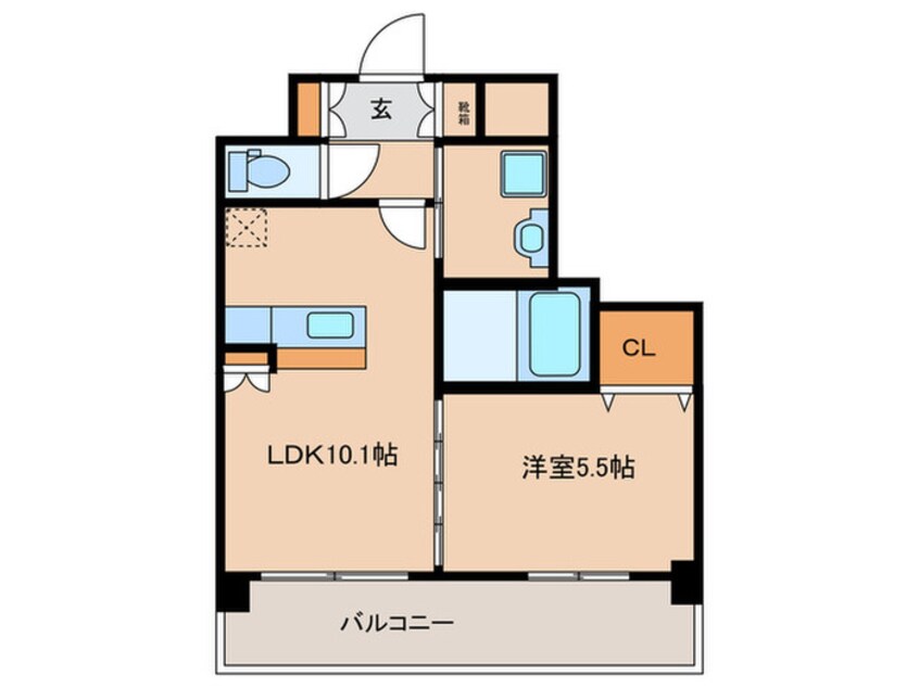 間取図 ルミエール箱崎駅前