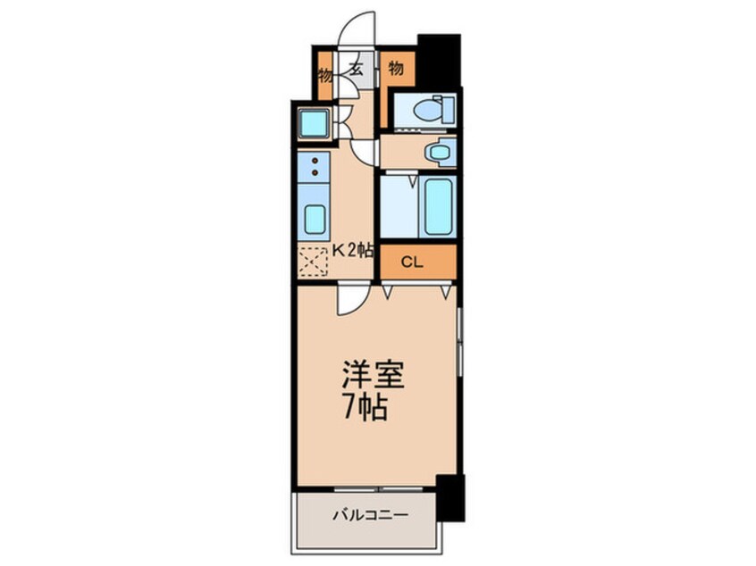 間取図 ｻｳﾞｫｲ箱崎ｾﾝﾄﾘｼﾃｨ（1201）