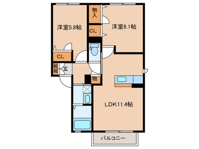 間取り図 ヴェルドミールK　A