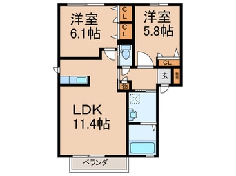 間取図 ヴェルドミールK　A