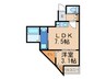 コルテス千早 1LDKの間取り