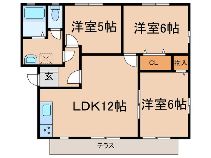 間取り図 パールリバー浅川Ｅ