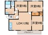 パールリバー浅川Ｅ 3LDKの間取り