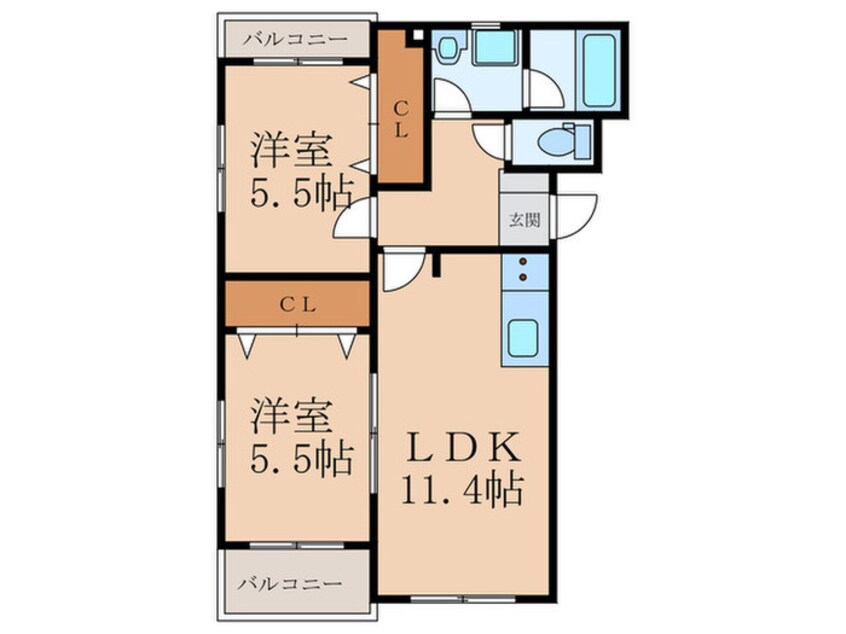 間取図 プレステージひまわり