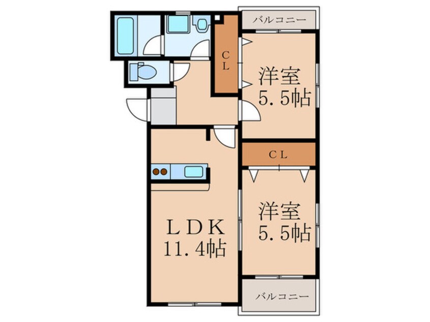 間取図 プレステージひまわり