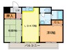 コルクラージュ 2LDKの間取り