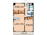 マリアージュ小森江 2LDKの間取り