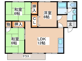 間取図 セジュ－ル・フォ－レＢ