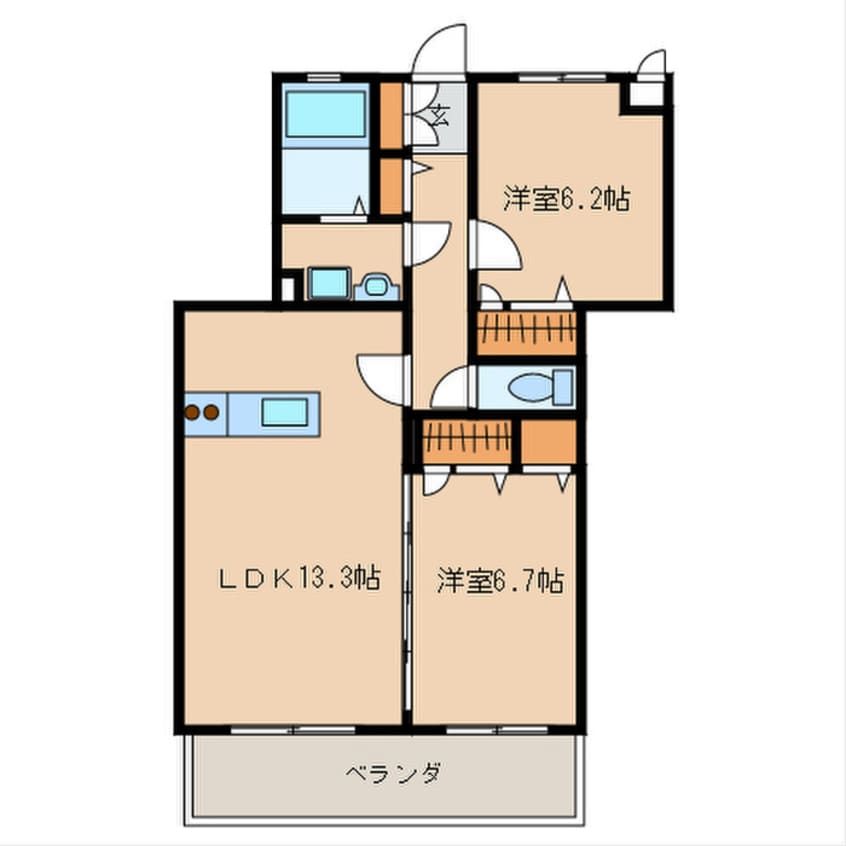 間取図 ピュア中通りⅡ