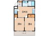 シャトレ東新町２ 2DKの間取り