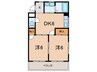 シャトレ東新町２ 2DKの間取り