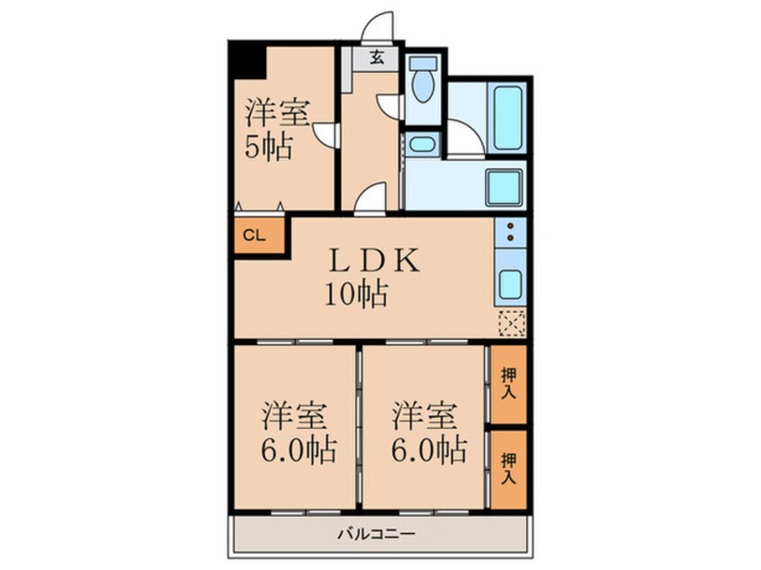 間取図 パープルハイツ大野