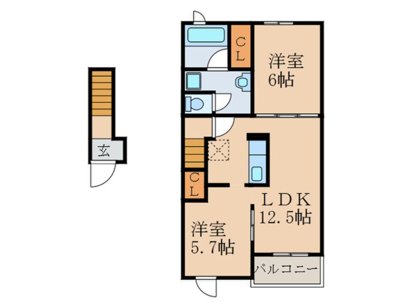 間取図 ディアコート苅田