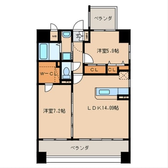 間取図 セゾンドール貝塚