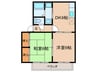 ベルコートＭＩＫＵＲＡ 2DKの間取り