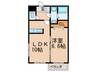 レジデンス深町 1LDKの間取り