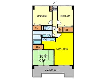間取図 リバ－サイドⅡ