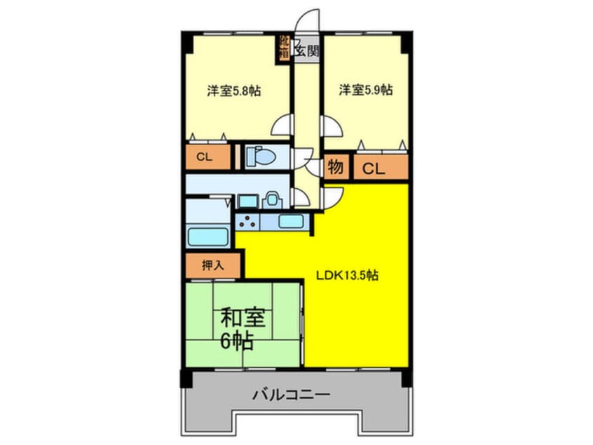 間取図 リバ－サイドⅡ