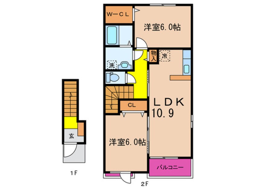 間取図 CROWN VILLAⅢ