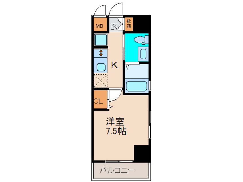 間取図 ｴｽﾃﾑｺ-ﾄ博多駅前ｱｳﾞｪ-ﾙ(1508)