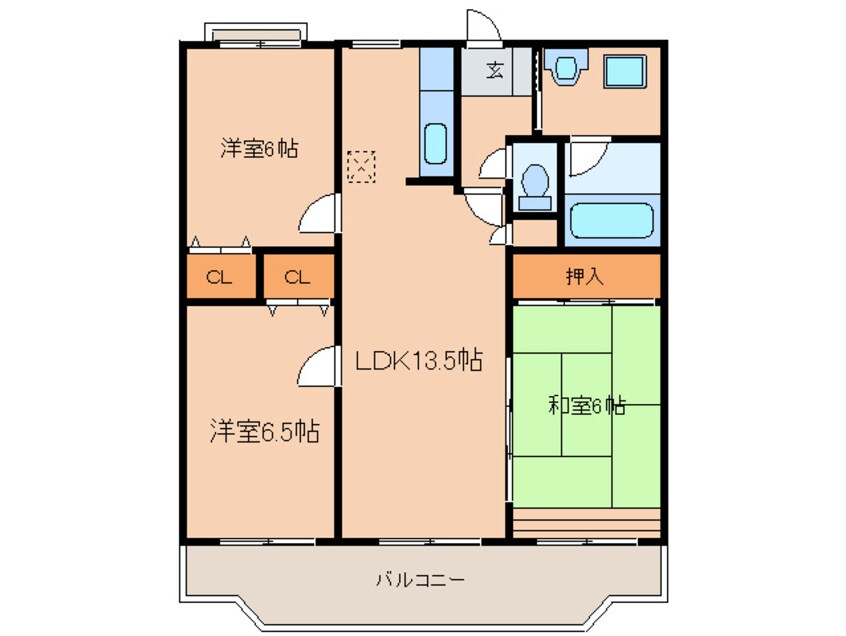 間取図 ティファニ－壱番館