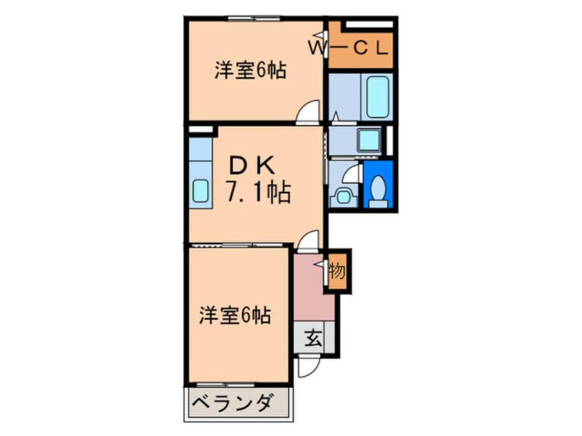 間取図 ティンバ－ランド下畑