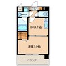 ドリーム西新 1DKの間取り