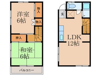 間取図 柳井メゾネット