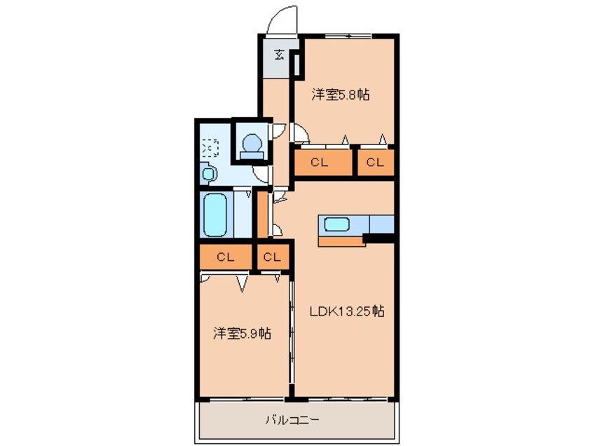 間取図 エ－デル　ピオ－ネ