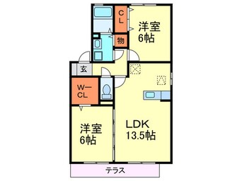 間取図 パルトネ－ルⅡ　Ａ棟
