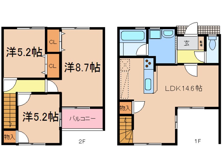 間取図 コタージュ宗像