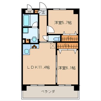 間取図 アンバーサルＭ