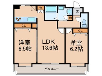 間取図 ニュ－リバ－九工大駅前