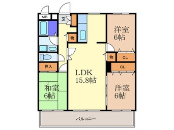 間取図 ウエストビレッジ長丘