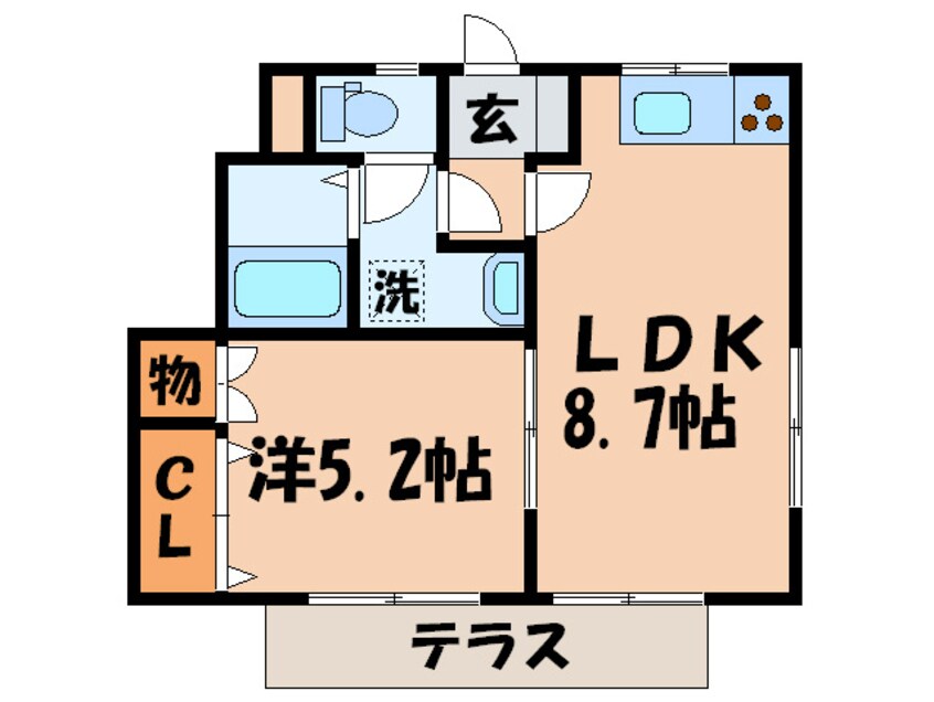 間取図 レゾン岩瀬Ⅰ
