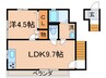レゾン岩瀬Ⅰ 1LDKの間取り